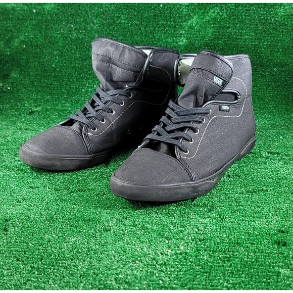 Vans Old Skool Classic Hi-Top Skateboard Solid Black Textile Upper Women's 10.M - Picture 3 of 10